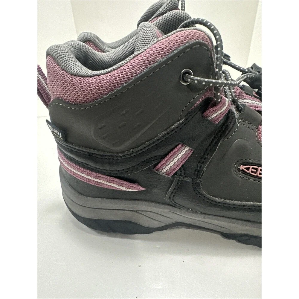 KEEN TARGHEE MID WATERPROOF 1020131 HIKING BOOT YOUTH SIZE 5 RAVEN/TULIPWOOD
